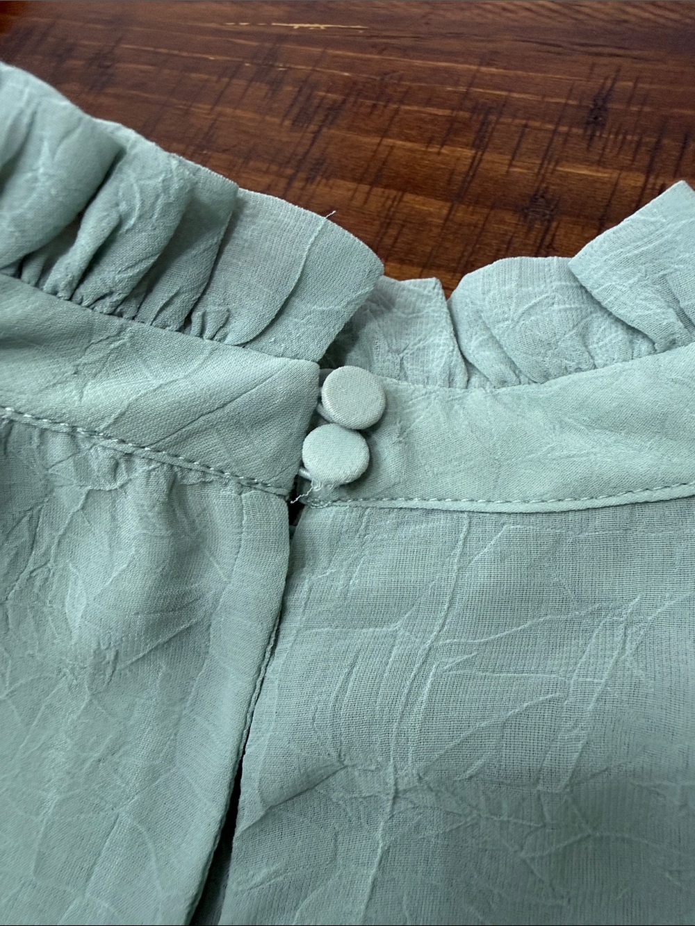 ELLIATT Ruffled Mock-Neck Flutter Sleeve Top - Picture 9 of 10